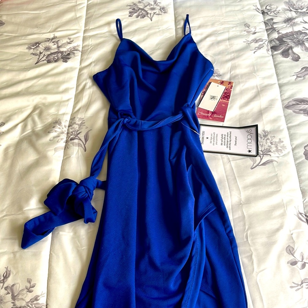 Royal Blue Slim mini Dress